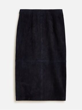 J. Crew Collection Genuine Suede Pencil Skirt